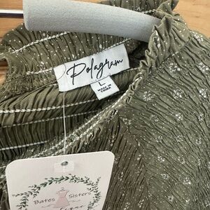 Polagram Textured Olive Dress. NWT